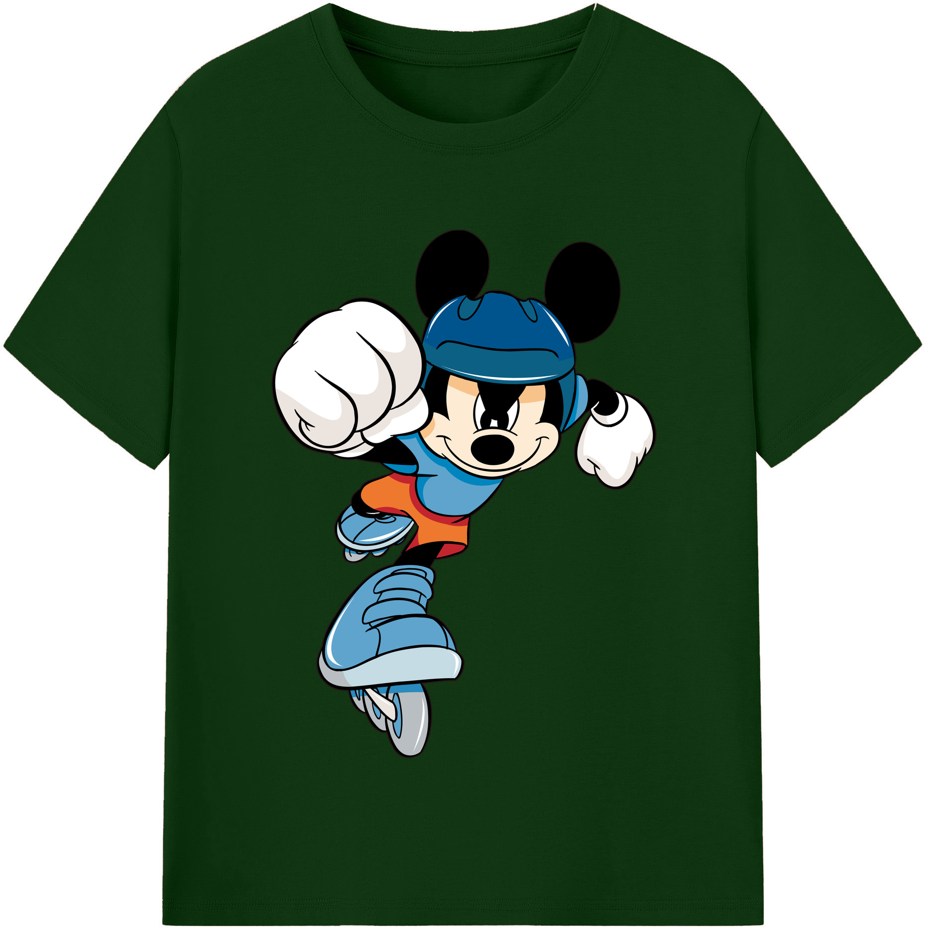 （画像用） ミッキーマウス Mickey Mouse 綿100％半袖Tシャツ（フロントプリント）
